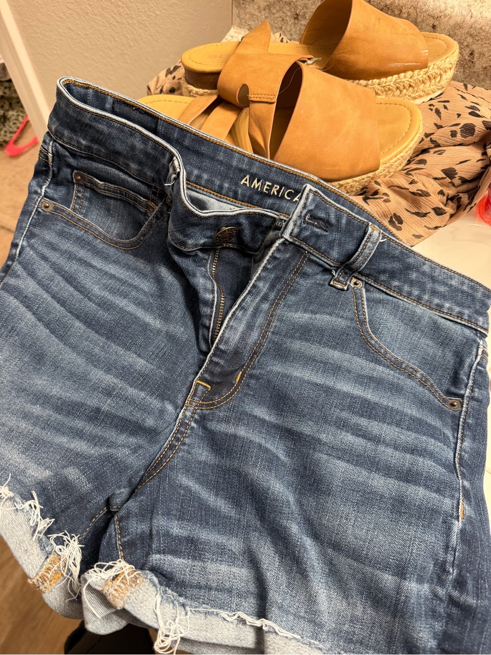 American Eagle Outfitters Blue Denim Jean Shorts
